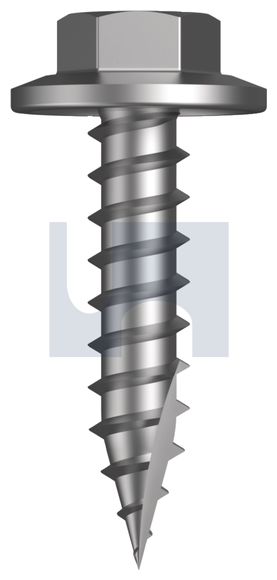 SCREW T17 HEX BARE SS 316 12-11 X 25